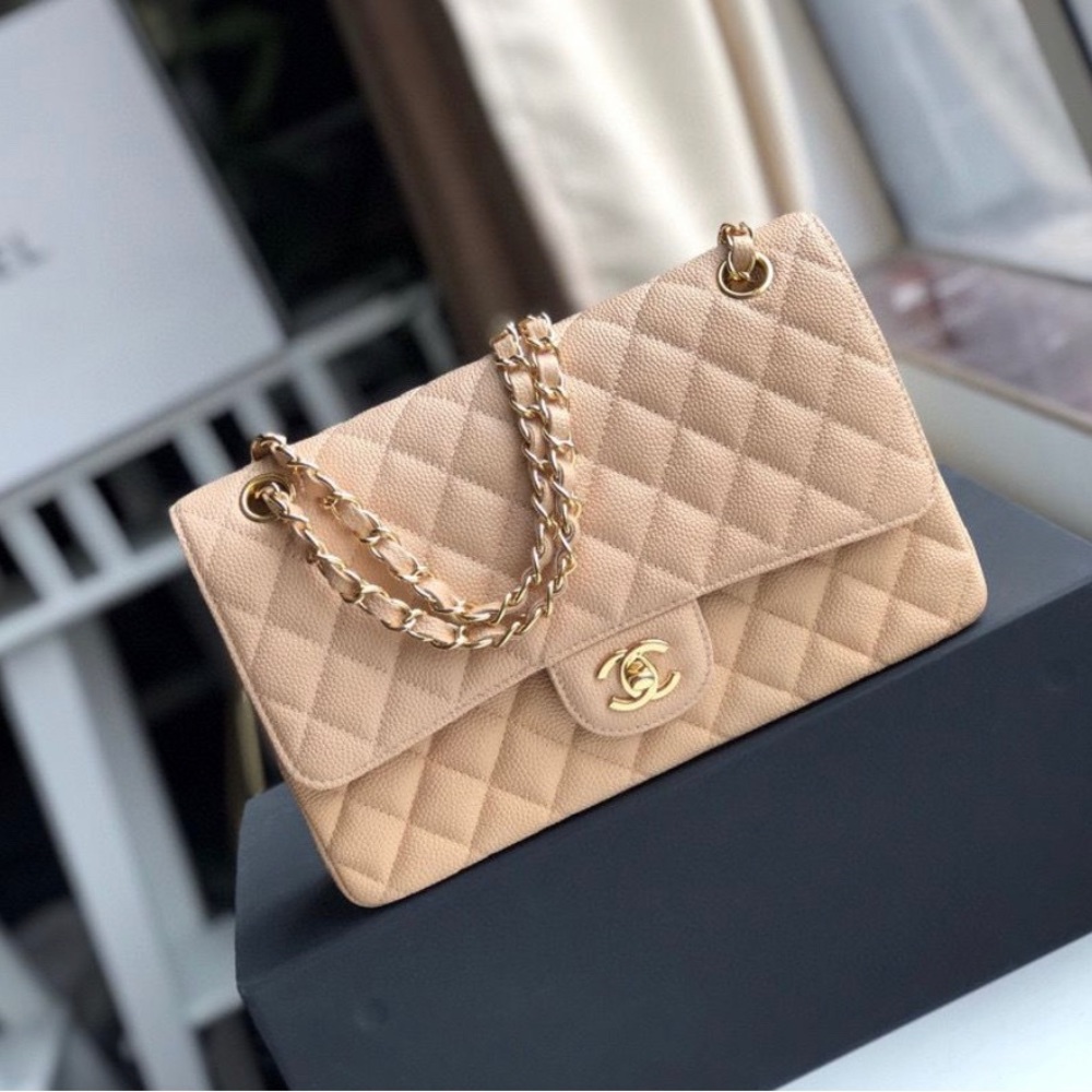Caviar Quilted Medium Double Flap